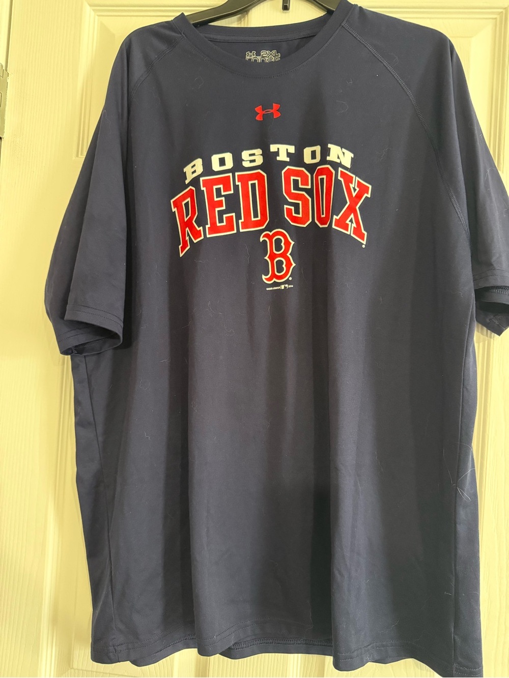 Under Armour Navy Boston Red Sox Short Sleeve Tee with Red Logo XXL 2XL